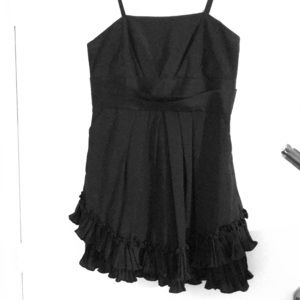 Black Ruffle Party Dress